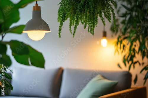 Soft lighting and plants in a primary care waiting room