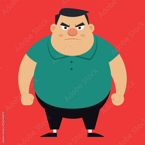 Angry Man Expressing Vector Illustration