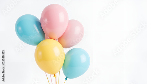 Wallpaper Mural Colorful Balloons on White Background Torontodigital.ca