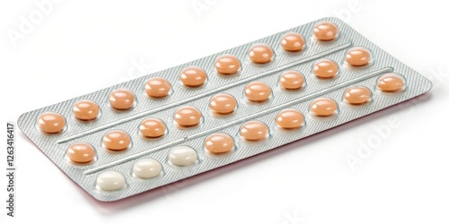 Birth Control Pills 28 Tablets in Blister Pack, Healthcare, Medicine, Contraception Birth control, pills photo