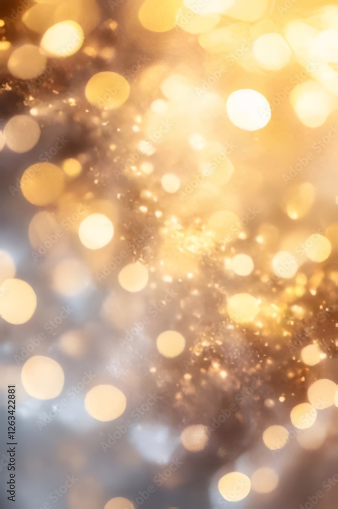 Abstract gold and silver bokeh lights background. Abstract gold and silver bokeh lights background.