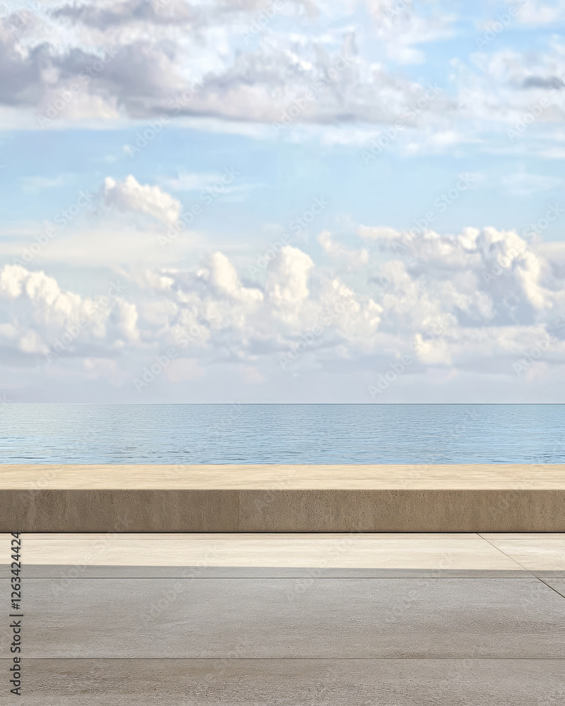 Calm waterfront view with a clear sky and tranquil water during daytime Calm waterfront view with a clear sky and tranquil water during daytime