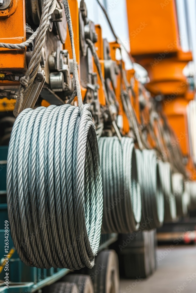 Steel wire spools transported on truck Steel wire spools transported on truck