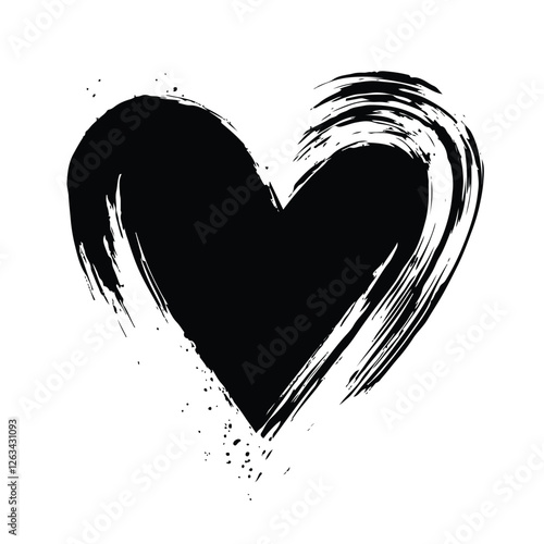 grunge heart vector illustration
