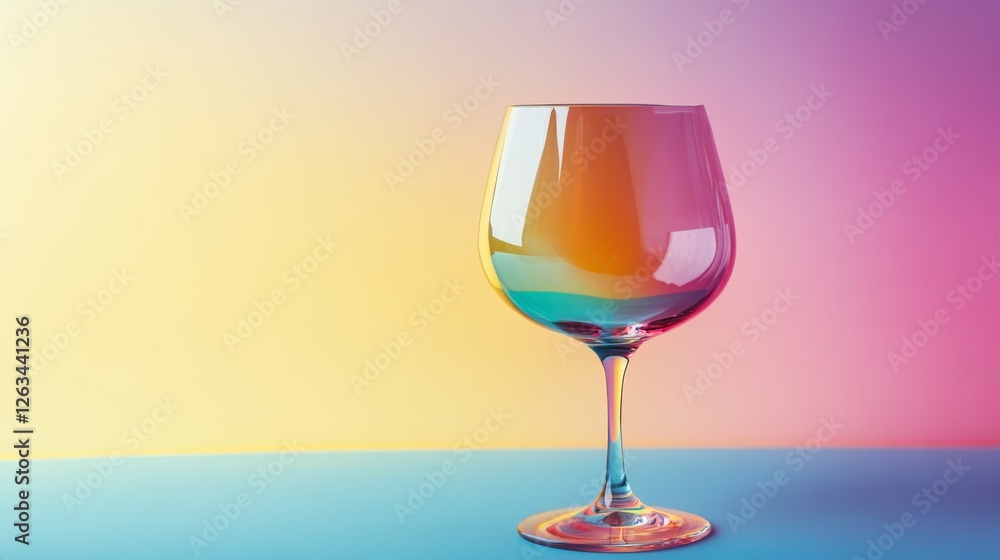 Colorful Goblet Captured on Vibrant Gradient Background Colorful Goblet Captured on Vibrant Gradient Background