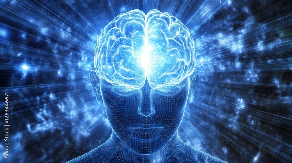 AI-Enhanced Brain with Radiant Equations and Cosmic Light Burst