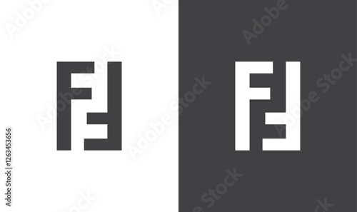 Letter F F Logo, ff letter unique combo modern logo