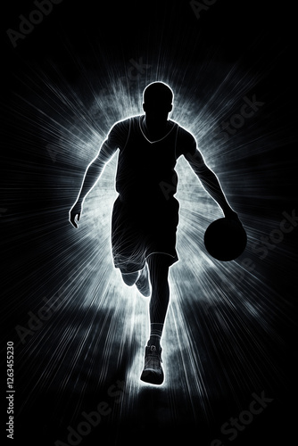 Basketball player silhouette Illustration