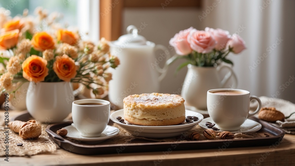 Tea Time Roses Cozy, Soft, Culinary Indulgence on Light Backdrop with Copy Space
Tea Time Roses Cozy, Soft, Culinary Indulgence on Light Backdrop with Copy Space