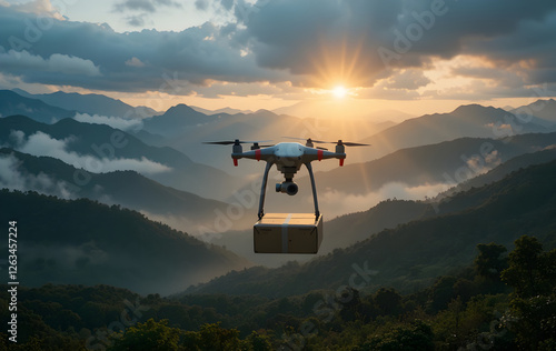 Technology unmanned aircraft logistics air cargo transportation of goods sold
