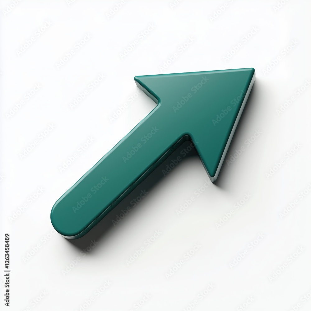 Green upward arrow symbol on a white background representing growth and direction. Green upward arrow symbol on a white background representing growth and direction.
