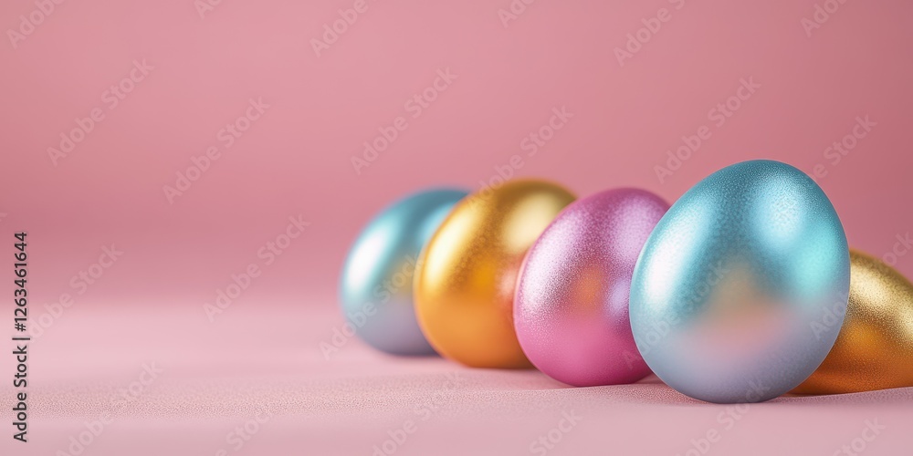 Colorful pastel eggs arranged on a soft pink background for spring celebrations and festive decorations Colorful pastel eggs arranged on a soft pink background for spring celebrations and festive decorations