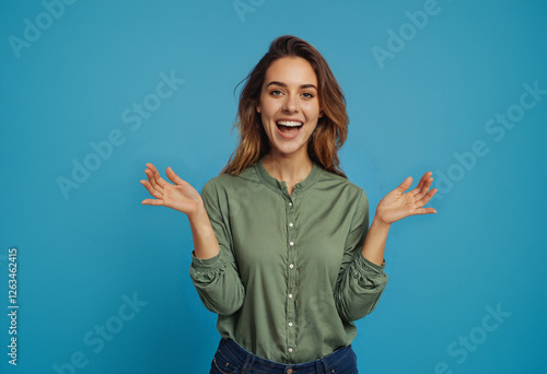 cheerful young woman in sty...