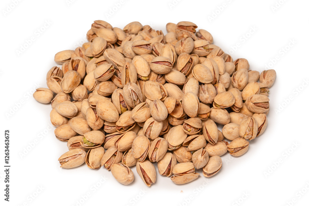 Tasty pistachios isolated on a white background. Tasty pistachios isolated on a white background.