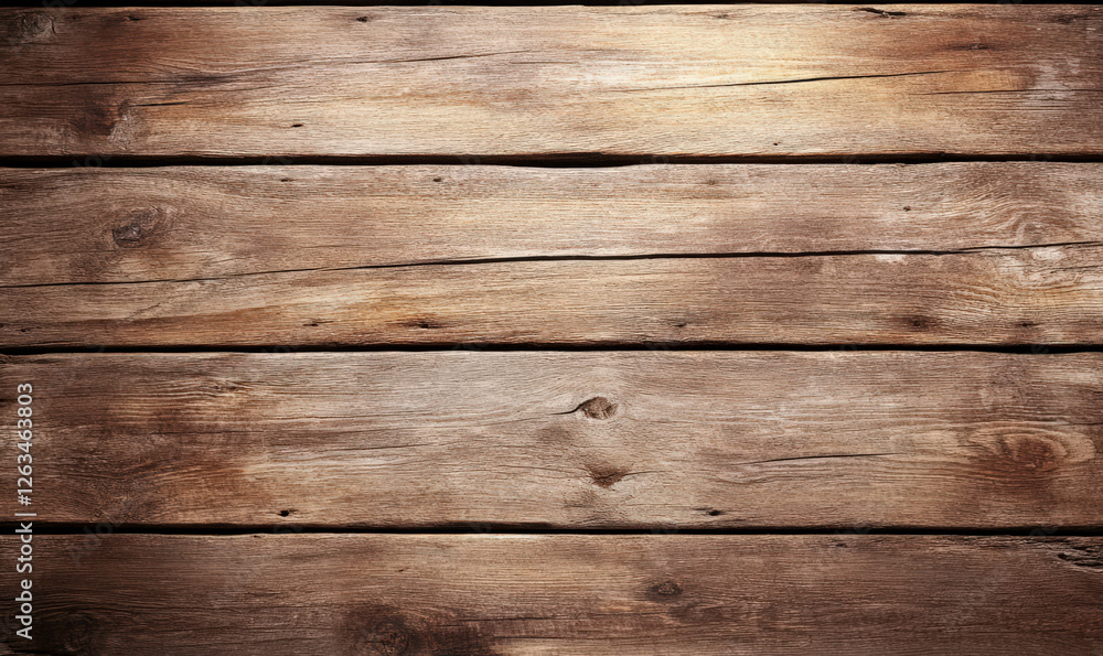 Naklejka premium Rustic wooden surface with natural grain patterns and texture suitable for background display in home decor, design projects, and artistic presentations
