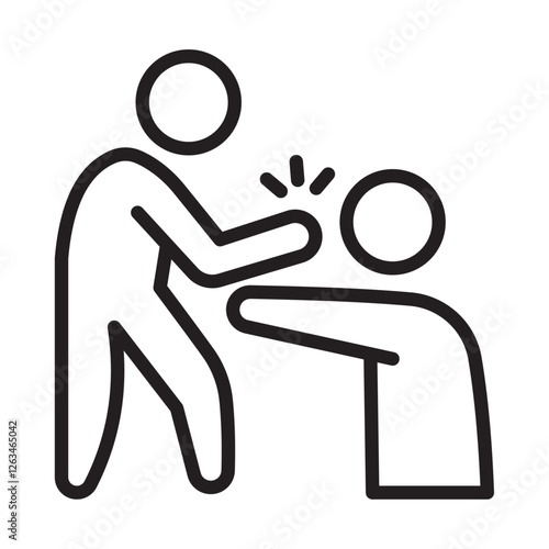 abuse icon Thin line illustration