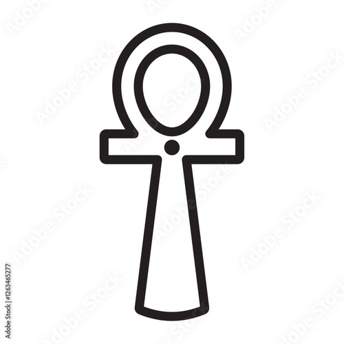 Ankh icon Thin line illustration