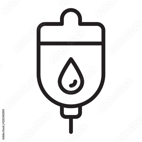 blood glucose icon Thin line illustration