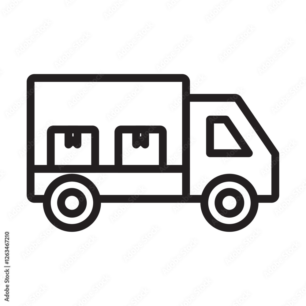 delivery truck icon Thin line illustration delivery truck icon Thin line illustration