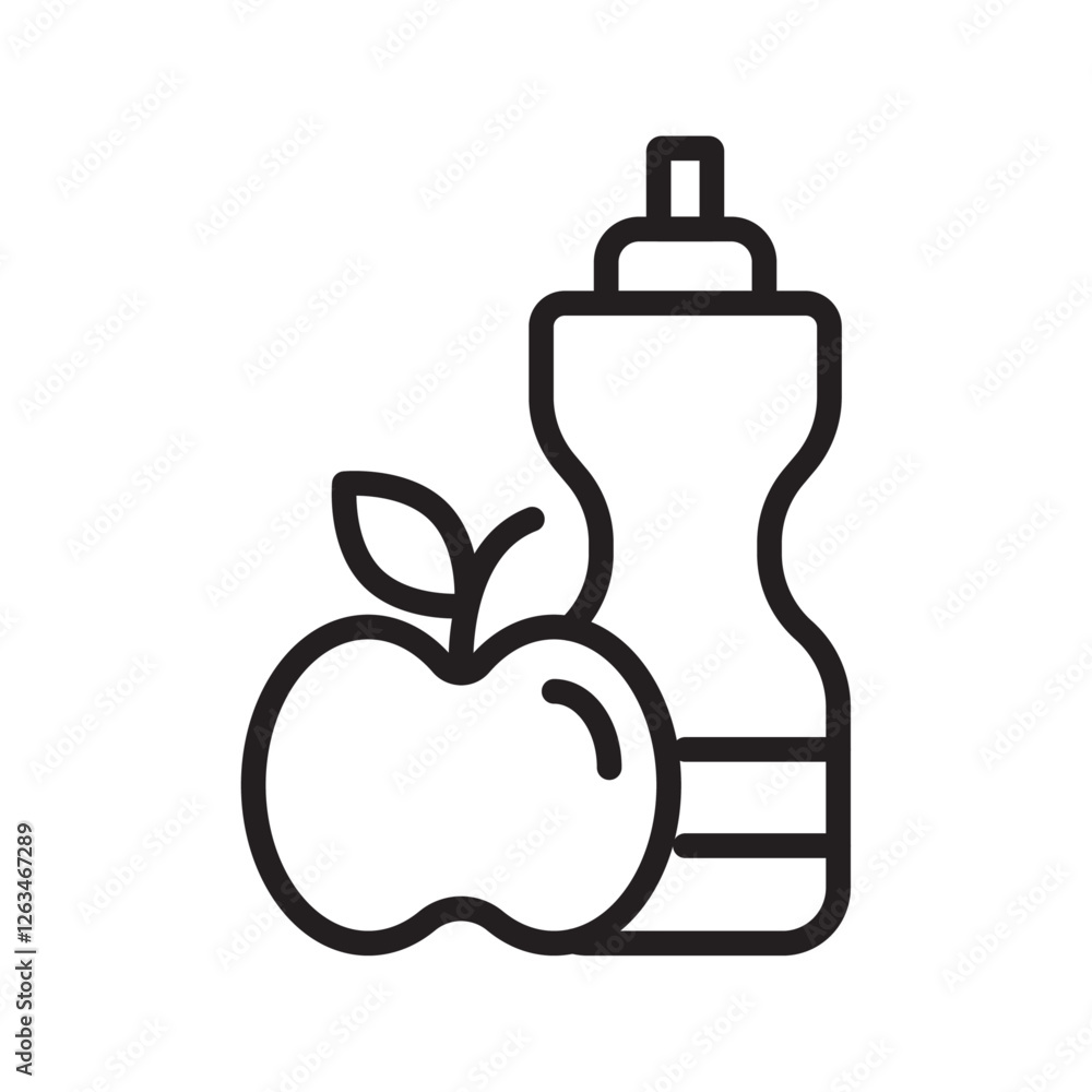 Diet drink icon Thin line illustration Diet drink icon Thin line illustration