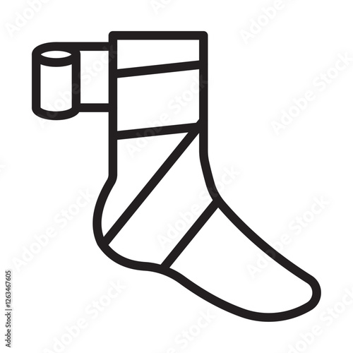 Elastic bandage icon Thin line illustration
