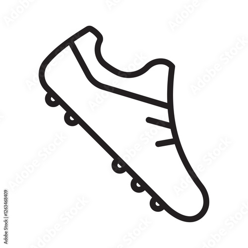 football soccer shoes icon Thin line illustration