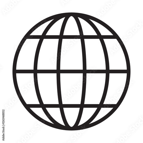 globe icon Thin line illustration