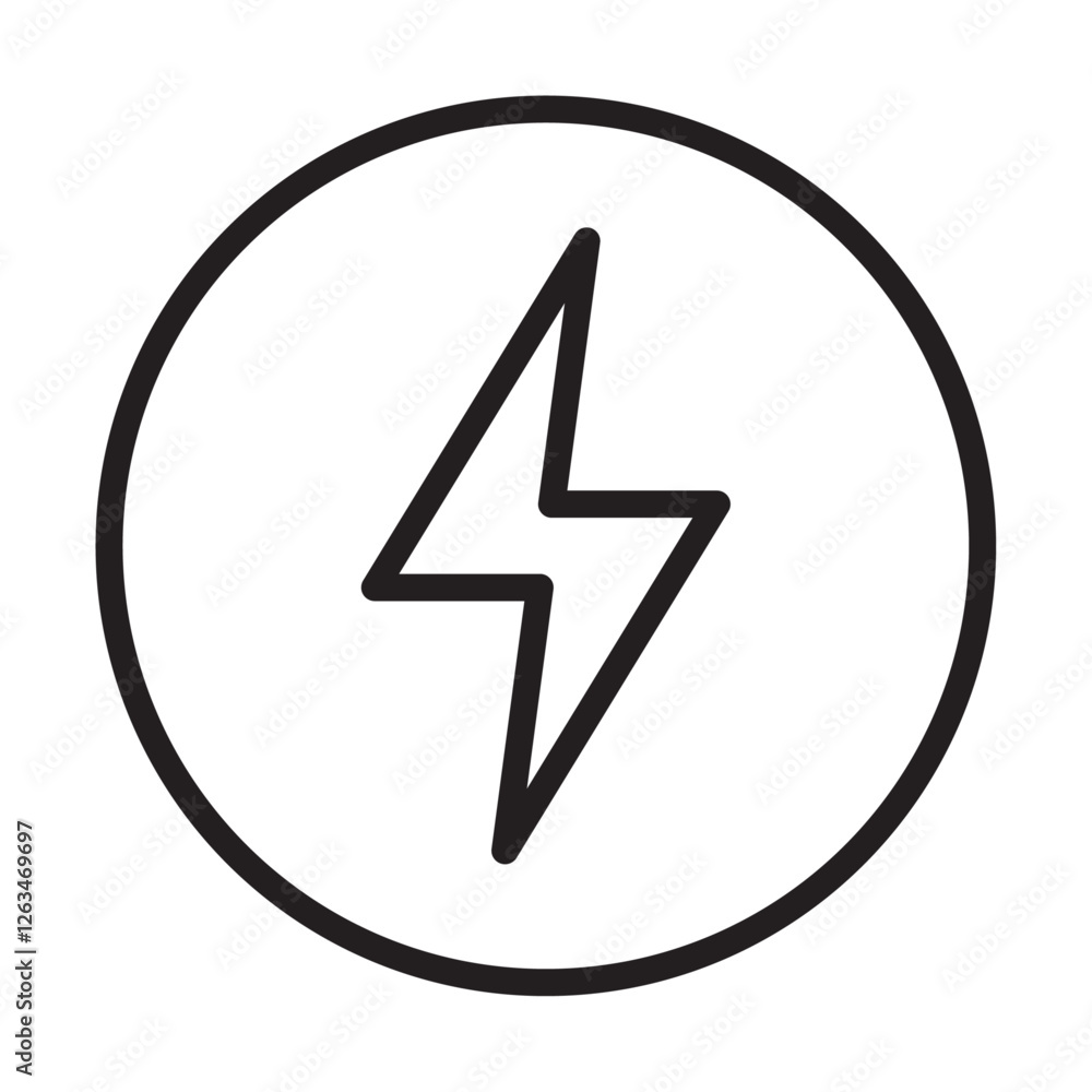 lightning bolt icon Thin line illustration lightning bolt icon Thin line illustration