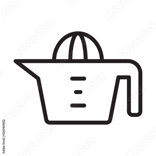 Lemon squeezer icon Thin line illustration