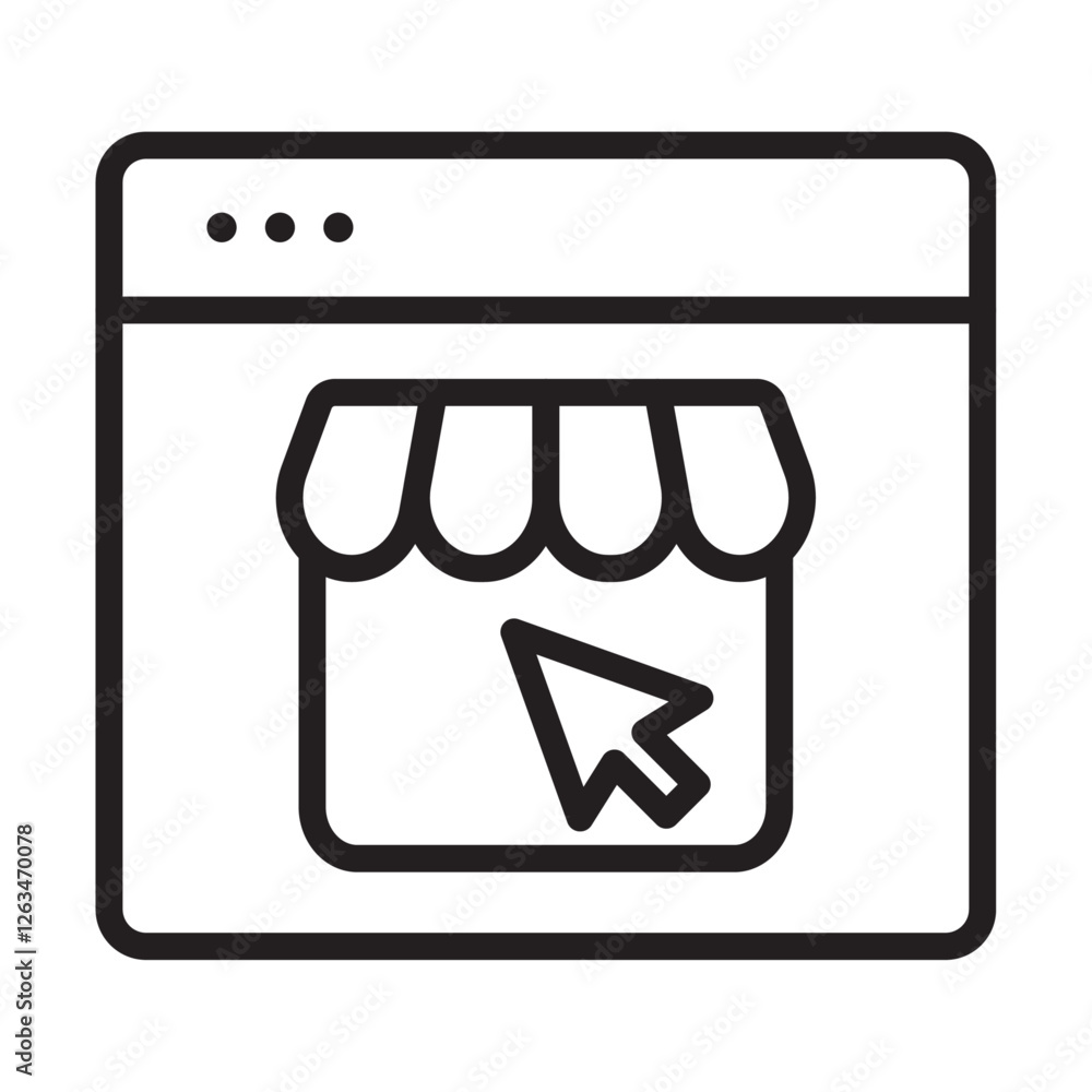 Marketplace icon Thin line illustration Marketplace icon Thin line illustration