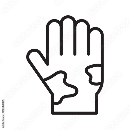 mottled skin icon Thin line illustration