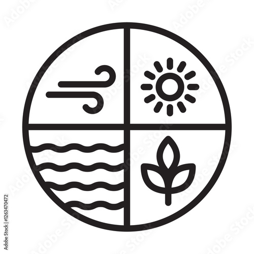 Natural resources icon Thin line illustration