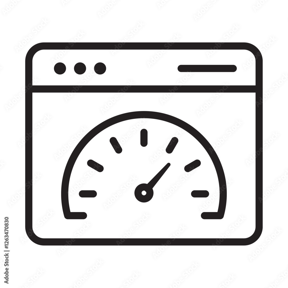 Page speed icon Thin line illustration Page speed icon Thin line illustration