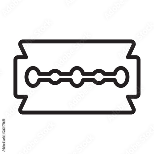 Razor blade icon Thin line illustration