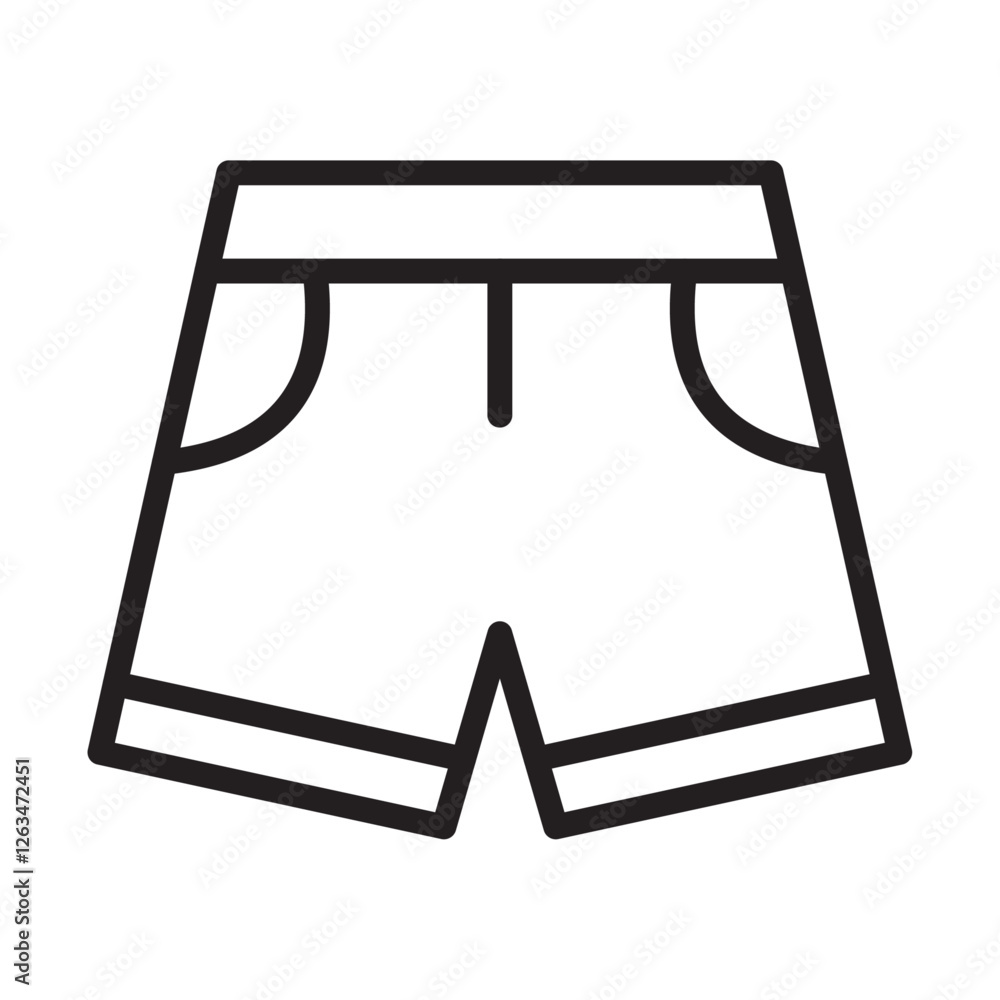 shorts icon Thin line illustration shorts icon Thin line illustration