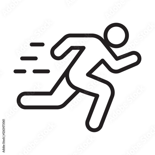 Sprint icon Thin line illustration