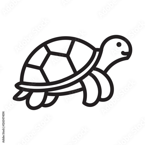 turtle icon Thin line illustration