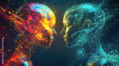 Abstract Digital Representation of AI Agents Collaborating