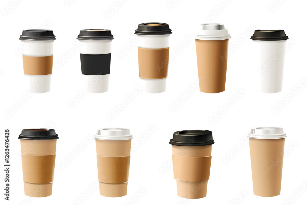 Assortment of Disposable Coffee Cups Assortment of Disposable Coffee Cups