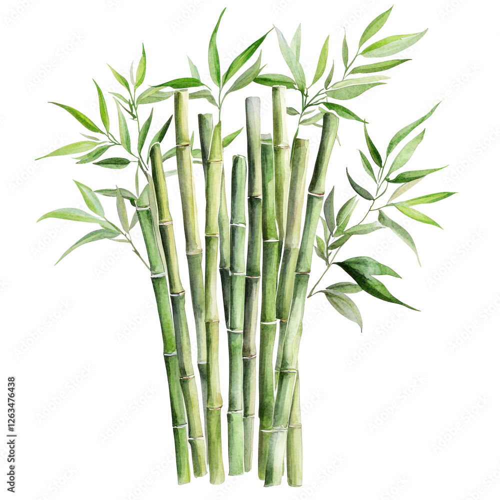 Obraz premium bamboo isolated on white