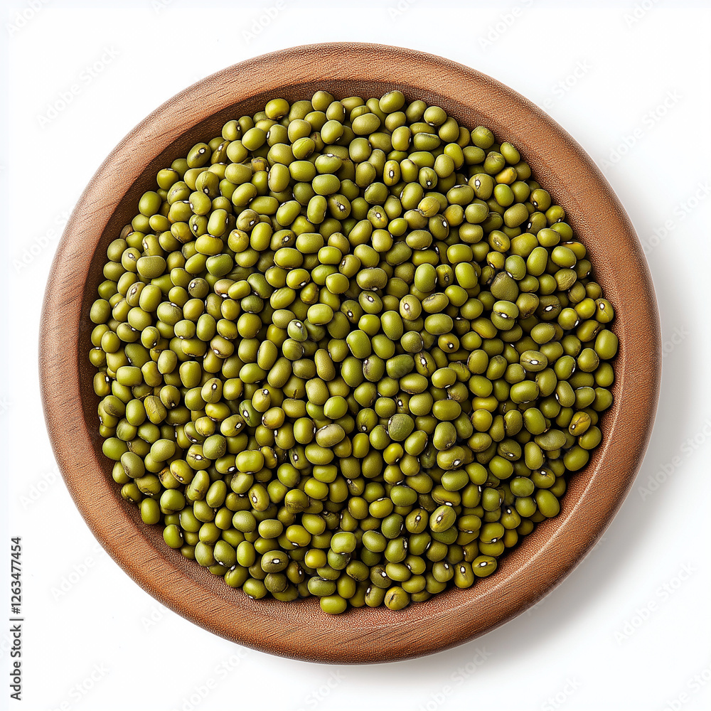 mung beans Isolated on white Background mung beans Isolated on white Background