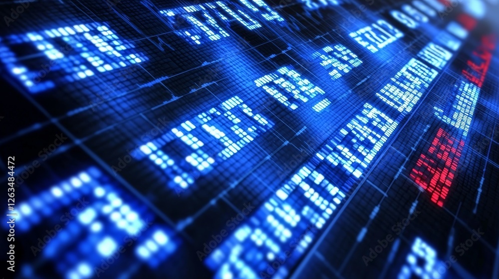 Immersive financial graph interface with bright cyan numbers. Stock market and fintech concept. 3d rendering toned image double exposure Immersive financial graph interface with bright cyan numbers. Stock market and fintech concept. 3d rendering toned image double exposure