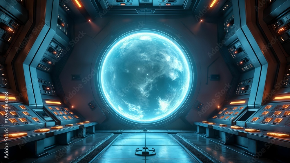 Obraz premium Futuristic Sci-Fi Stargate for Galactic Exploration