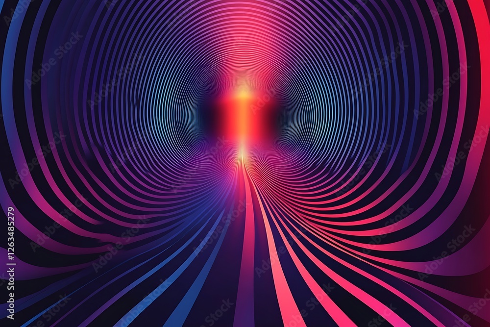 Psychedelic Tunnel Abstract Background
