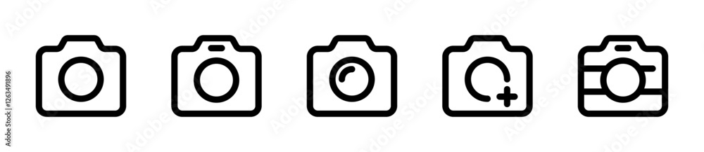 Photo camera icons. Photo camera vector illustration. Set of camera icons Photo camera icons. Photo camera vector illustration. Set of camera icons