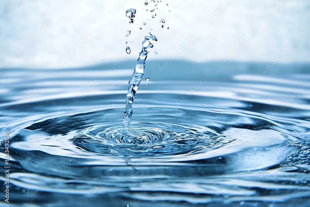 Water Splashing, Ripples on Surface, Abstract Background, Clean Water Water Splashing, Ripples on Surface, Abstract Background, Clean Water