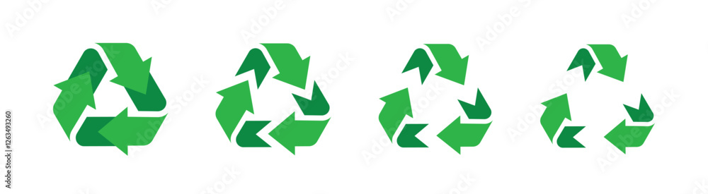 Obraz premium Recycle symbols. Recycling arrow icons. Reusing symbols