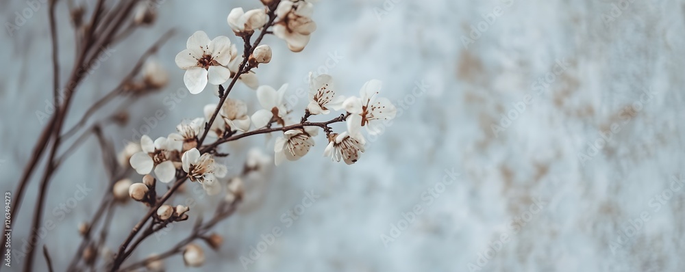 Banner with spring flowers and copy space. Nature background Banner with spring flowers and copy space. Nature background