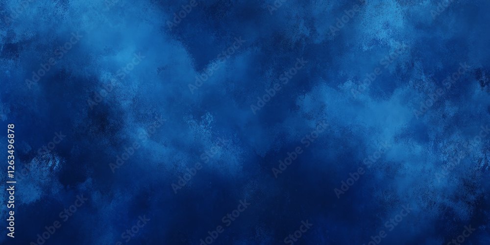 Obraz premium Abstract deep blue watercolor background with rich pigment pooling and natural organic transitions between shades.