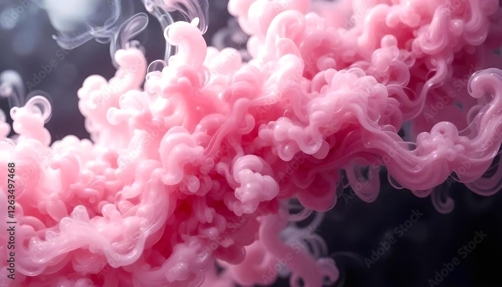 a bright pink, vaporous cloud of smoke, creating an atmosphere that is both soft and mysterious. The swirls of smoke intertwine, giving an impression of movement and lightness. a bright pink, vaporous cloud of smoke, creating an atmosphere that is both soft and mysterious. The swirls of smoke intertwine, giving an impression of movement and lightness.